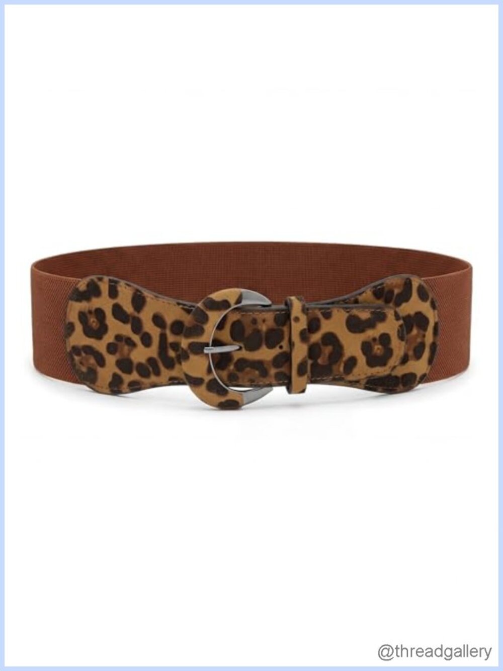 Faux Leather Buckle Waist Belt Stretchy Cinch Hourglass Women's